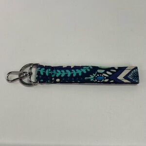 Vera Bradley Keychain w/ Clip/Hook - Blue Island Medallion (outlet)